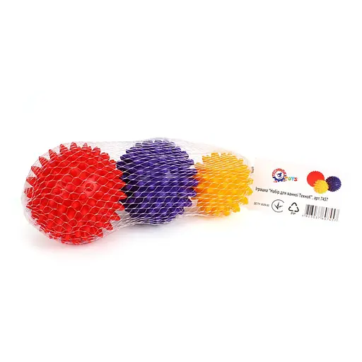 Игрушка "Набор для ванной ТехноК", мячики арт.7457TXK, 3 шт. - фото 3