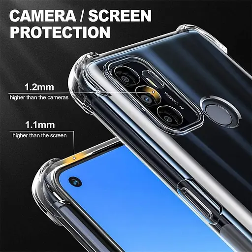 TPU чехол Getman Ease logo усиленные углы Full Camera для Oppo A53/A32/A33 Бесцветный (прозрачный) - фото 3