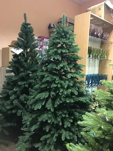 Штучна пухнаста ялинка Преміум (висота 2.20 м) лита (Зелена) - фото 10