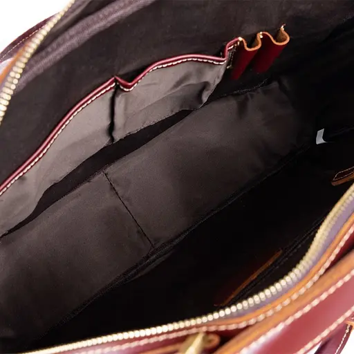 Сумка-портфель Vintage дорожная кожаная 40х29.5х10 см sum0012858 - фото 5