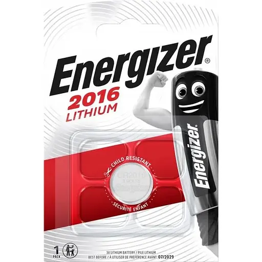 Елемент живлення Energizer CR2016 Lithium Brille 7638900083002, 1 шт.