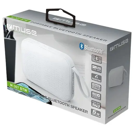 Колонка Muse M-307 BTW портативна біла (M-307 BTW) - фото 3