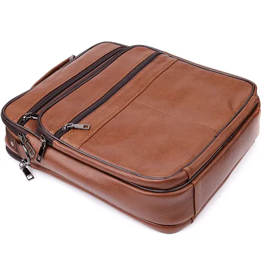 Сумка чоловіча з ручкою для перенесення в руці з натуральної шкіри Vintage 27х35х9,5 см sum0027497 - фото 6