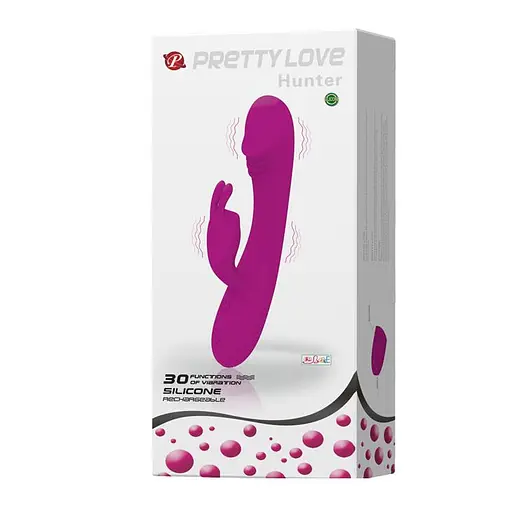 Вібратор-кролик Pretty Love Hunter 17 см рожевий - фото 11