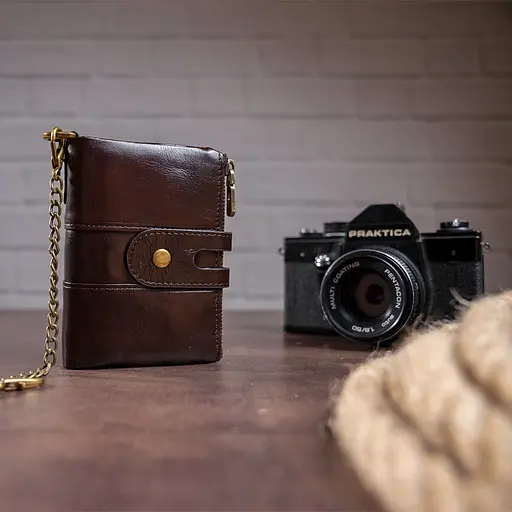 Мужской кожаный кошелек Vintage 8.5х12х3 см acs0015300 - фото 6