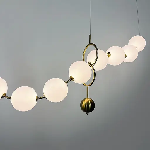 Светодиодный светильник PEARLIES на 10 белых шаров длиной 195 см Line F | Ст. MBJ9-1950 (D150-10) - фото 5