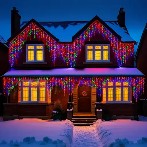 Уличная гирлянда Бахрома GarlandoPro 20 м 335 LED черная проволока Мультиколор20MBML - фото 5