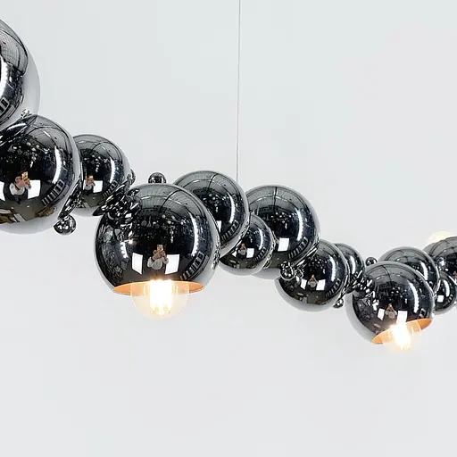 Люстра Smoke ​​Bubble в хромированном каркасе 150 см | Line F | Ст. SGJ9-1500 CH - фото 3