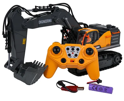 Экскаватор на радиоуправлении с металлическим ковшом и функцией дыма Ramiz - фото 2