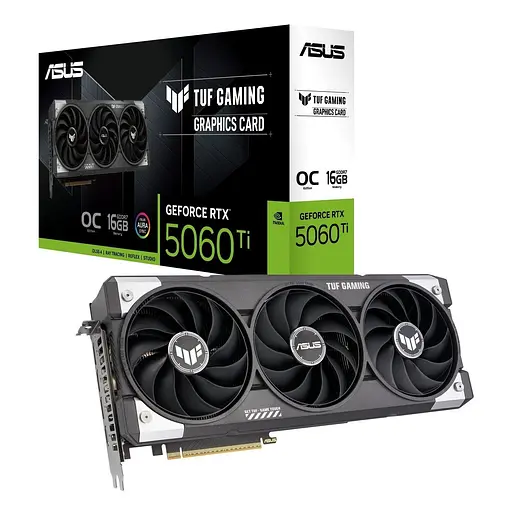 Відеокарта GF RTX 5060 Ti 16GB GDDR7 TUF Gaming OC Asus (TUF-RTX5060TI-O16G-GAMING) - фото 1