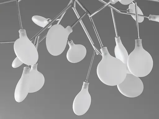 Высококачественная, красивая люстра подвесная "Светлячок", 36 ламп, хром сатин - фото 3