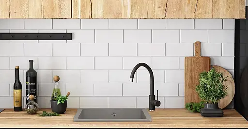 Гранітне кухонне миття Rea Nels grey granit ZLE-00118, Сірий - фото 5