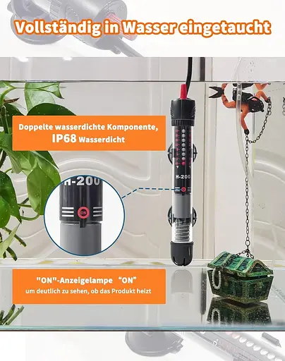 Нагреватель для аквариума NETONDA Регулируемый 60L 50W Сопротивление - фото 3