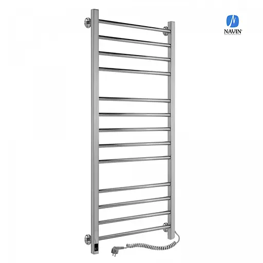 Электрический полотенцесушитель Navin Классик Квадро 500x1200 Sensor с таймером, правый 10-016053-5012, Хром, Правое, Электронный - фото 5