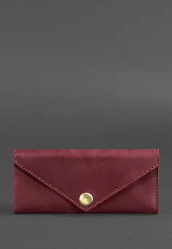 Женский кожаный кошелек Керри 1.0 бордовый Crazy Horse - фото 2