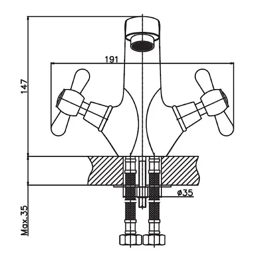 Змішувач для умивальника Haiba DOMINOX 161 HB0072 - фото 2