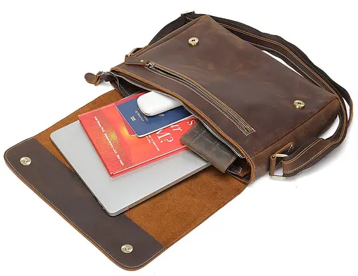 Чоловіча шкіряна сумка Vintage 32х25,5х6 см sum0012517 - фото 4