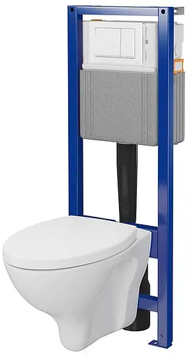 Комплект инсталляция Cersanit System 40 + унитаз Cersanit Mito Red 411 с сиденьем полипропилен и белой клавишей Enter S701-788 - фото 2