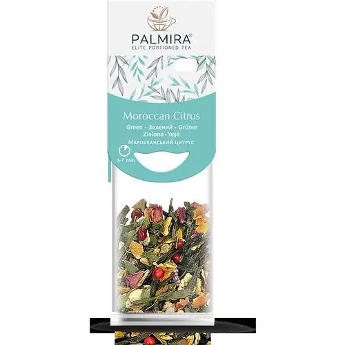 Чай зелений Palmira Марокканский цитрус на чашку 10 шт - фото 1