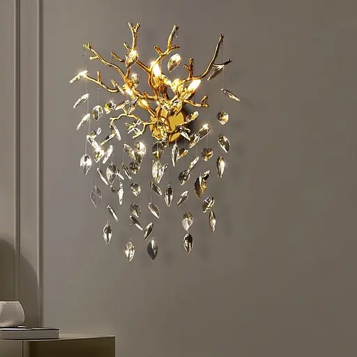 Бра Line F DIAMINA з кришталевим камінням W 33007/2 S GD - фото 4