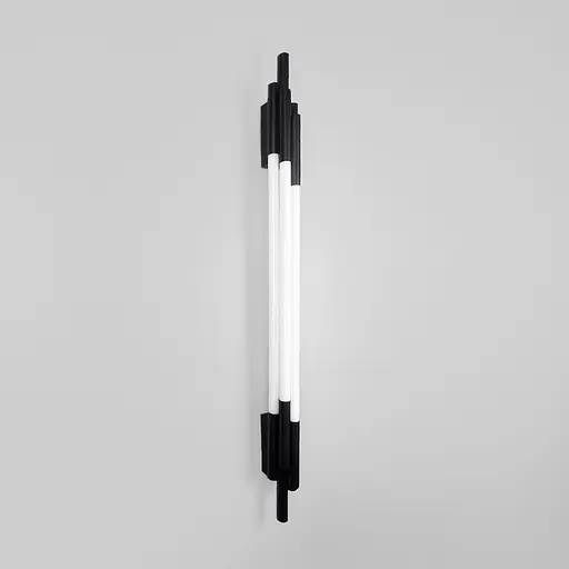 Чорний трубчастий стіновий LED світильник у корпусі 90 см Line F Арт. WJ351/900 BK - фото 7