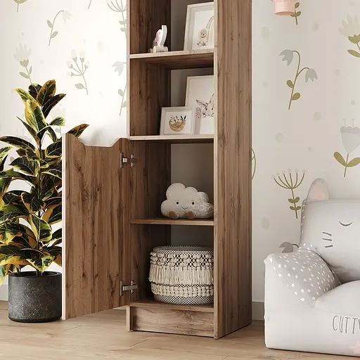 Пенал з відкритими полицями 1Д Лілу 40x40x210 см Дуб тахо (MBS-1400) - фото 3