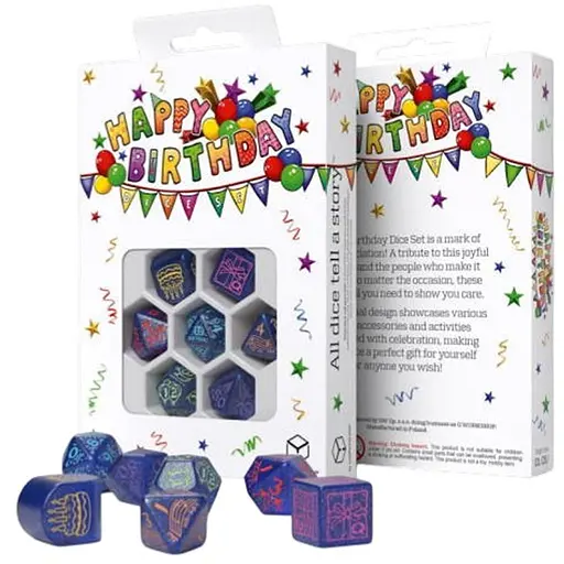 Набір кубиків Happy Birthday Dice Set: Streamers , 7 шт. (RHPB01) - фото 1