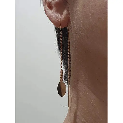 Золотые серьги-протяжки Favoritum. 210206 - фото 2