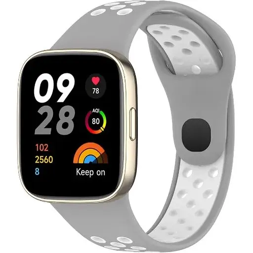 Ремешок DK для Xiaomi Redmi Watch 3 Silicone Sport Band Nike (grey / white)