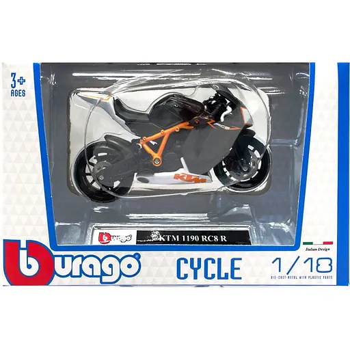 Дитяча модель Мотоцикла KTM 1190 Bburago 18-51030-15 масштаб 1:18 - фото 1