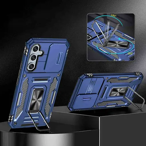 Чохол Epik ударостійкий Camshield Army Ring для Samsung Galaxy A35/A55 Синій/Navy - фото 3