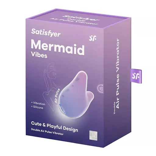 Вакуумний стимулятор клітора з вібрацією Satisfyer Mermaid Vibes фіолетовий - фото 5