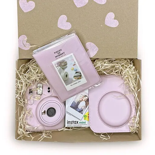 Набор камера Fujifilm Instax Mini 12, Фотобумага 20шт, Чехол, Фотоальбом 64 фото Розовый - фото 2