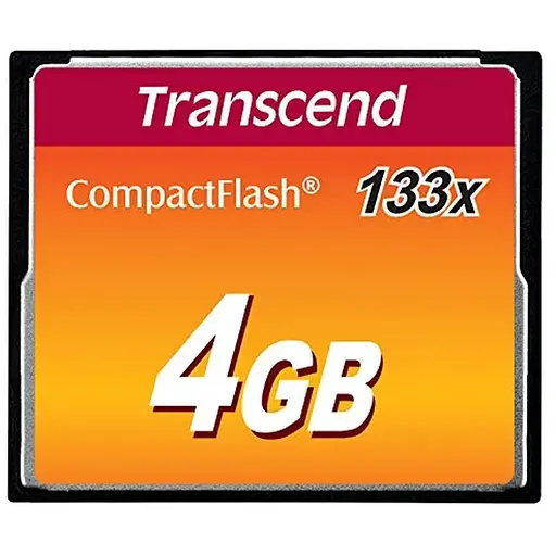 Transcend 133x CompactFlash (Standard)[Карта памяти CF 4GB 133X]