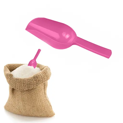 Совок пластиковий для цукру, спецій і сипких продуктів, Мед Рожевий 84670 - фото 2