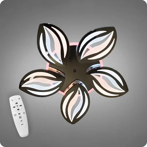 Люстра світлодіодна 517 Dlight 3color з пультом 85Вт Чорний Хром (01833) - фото 1