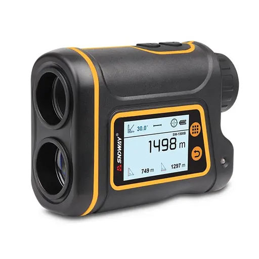 Професійний лазерний далекомір до 1500 метрів з LCD екраном SNDWAY SW-1500B, швидкість, кут, висота, площа (100992)
