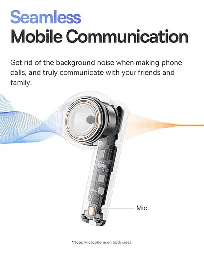 Навушники бездротові Baseus w2i чорні - фото 7