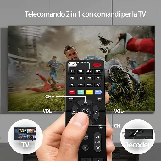 Box-ресивер і HD USB-рекордер для цифрового телебачення, тюнер DVB-T2 OWERSLYN FULL HD 1080P - фото 5