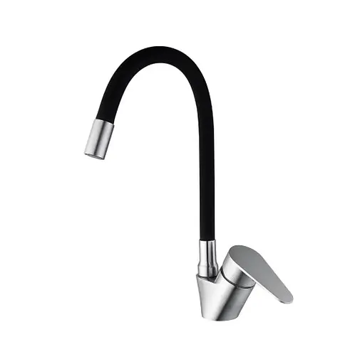 Змішувач для кухні Mixxus NEO-011 REFL.Black із силіконовим виливом (MI6558) - фото 1