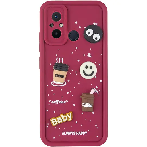 Чехол Epik TPU Toys Case для Xiaomi Redmi 12C/Poco C55 Красный/Always Happy - фото 2