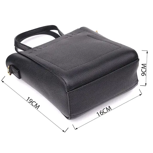 Трапециевидная сумка Vintage для женщин из натуральной кожи 16х19х9 см sum0027517 - фото 3