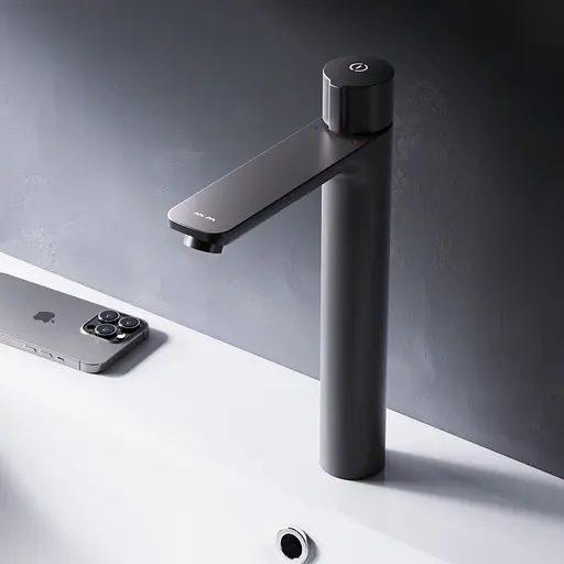 Змішувач для умивальника Am.Pm X-Joy TouchReel високий black F85A92522 Чорний матовий - фото 2