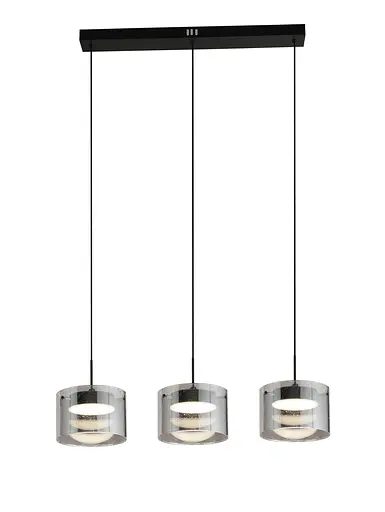 Підвісний світлодіодний світильник G 2922/3L 42W Димчасто-чорний