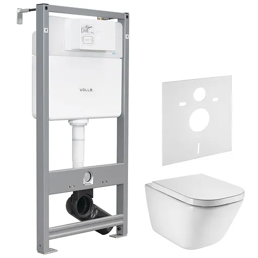 Комплект инсталляция 4 в 1 Volle Master Evo 212010 + унитаз Roca Gap Clean Rim A34H47C000 с сидением Soft Close, Белый - фото 1