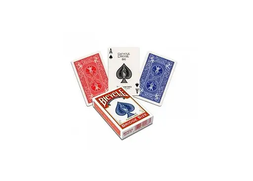 Карты игральные United States Playing Card Company Bicycle Rider Back Bridge Size Standard Index (red blue) (0086) - фото 3