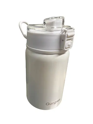 Термокружка Gucgres из нержавеющей стали с сеткой заварником белый 400 мл - фото 2