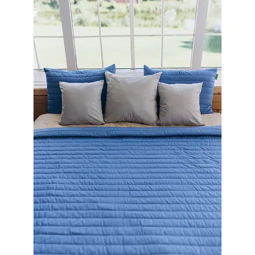 Набір Sonex Nassau: покривало двостороннє 240х220 см + наволочка 70х50 см 2 шт. синій (SO102519) - фото 6