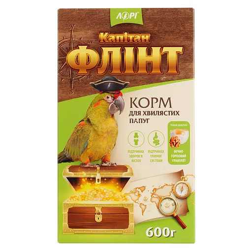 Корм для волнистых попугаев Лорі Капитан Флинт полнорационный 600 г - фото 1