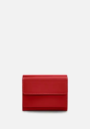 Кожаный кошелек Trinity красный краст - фото 6